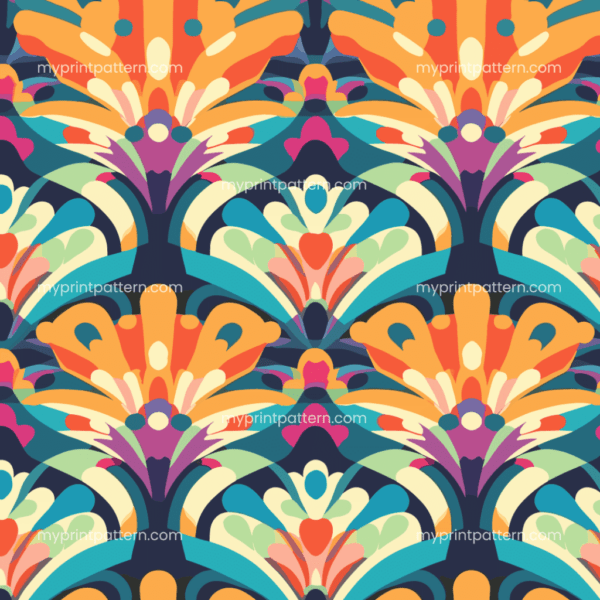 Impressive floral pattern design with multiple colors.