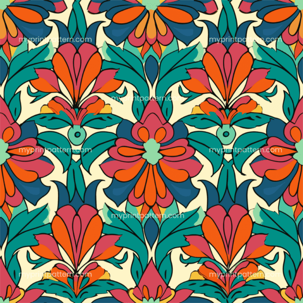 floral pattern with vintage touch