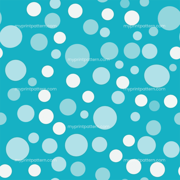 Distinctive polka dots pattern with sky blue and white dots