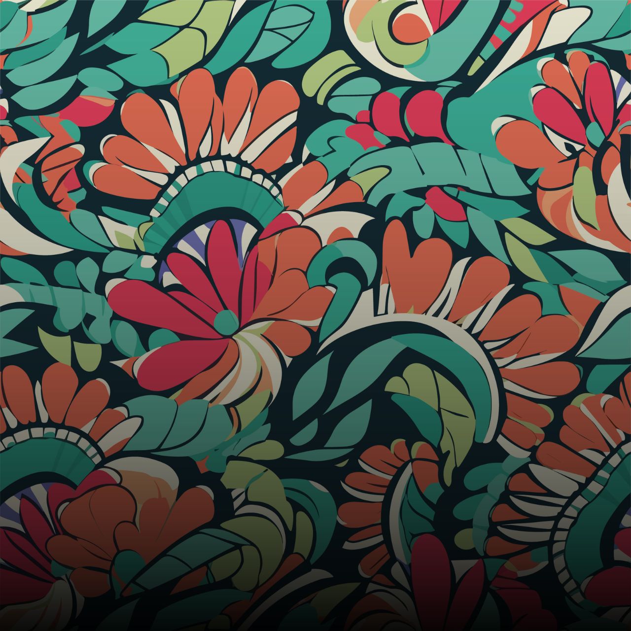 アート・デザイン・音楽 INTERNATIONAL Floral ART PAGEONE Retro - myprintpattern.com