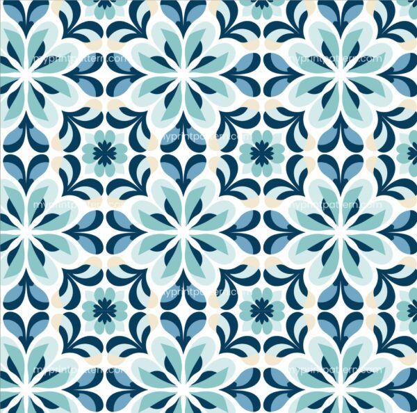 Elegant abstract pattern with different tones of blue
