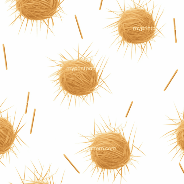 Hay balls pattern design over white background